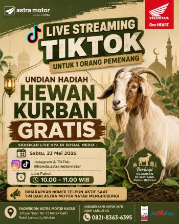 Jelang Idul Adha, Astra Motor Natar Sukses Gelar Undian Live Streaming Hadiah Hewan Kurban Gratis